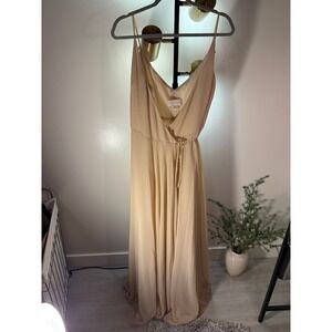 Jenny Yoo Maxi Dress homecoming flowy V-Neck Spaghetti Strap 12 special occasion